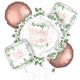 Floral Greenery Bridal Shower Foil Balloon Bouquet, 5pc